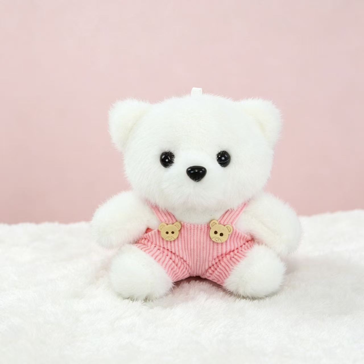 Vestido osos llaveros muñecas de peluche camisetas pantalones mochila colgante pequeño regalo colgante muñeca de peluche