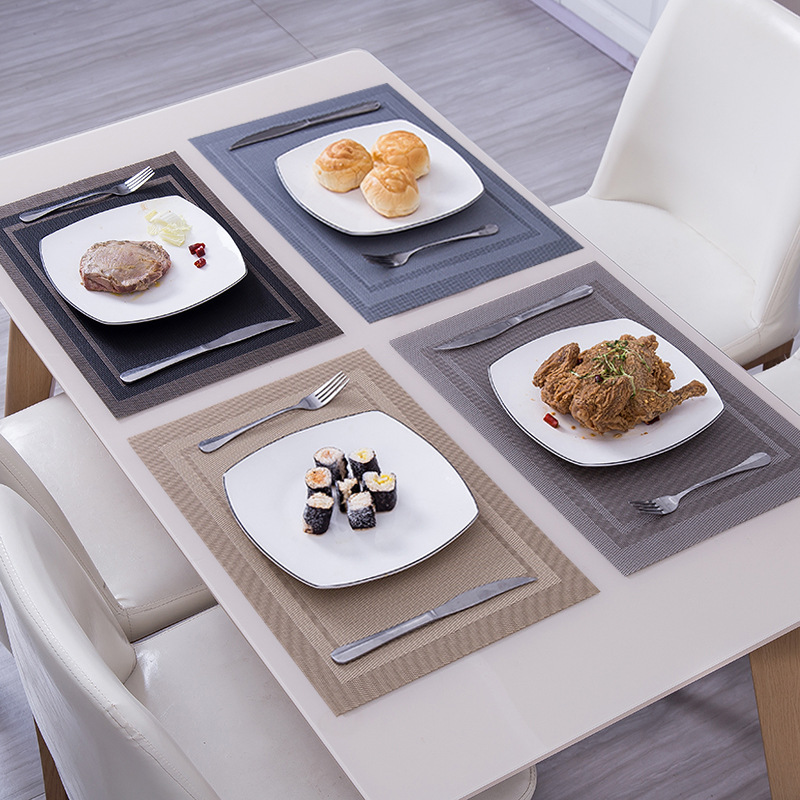 Estera de mesa Teslin cubiertos domésticos almohadilla aislante térmico de alta calidad almohadilla de mesa de mesa Noruins lujoso lavado
