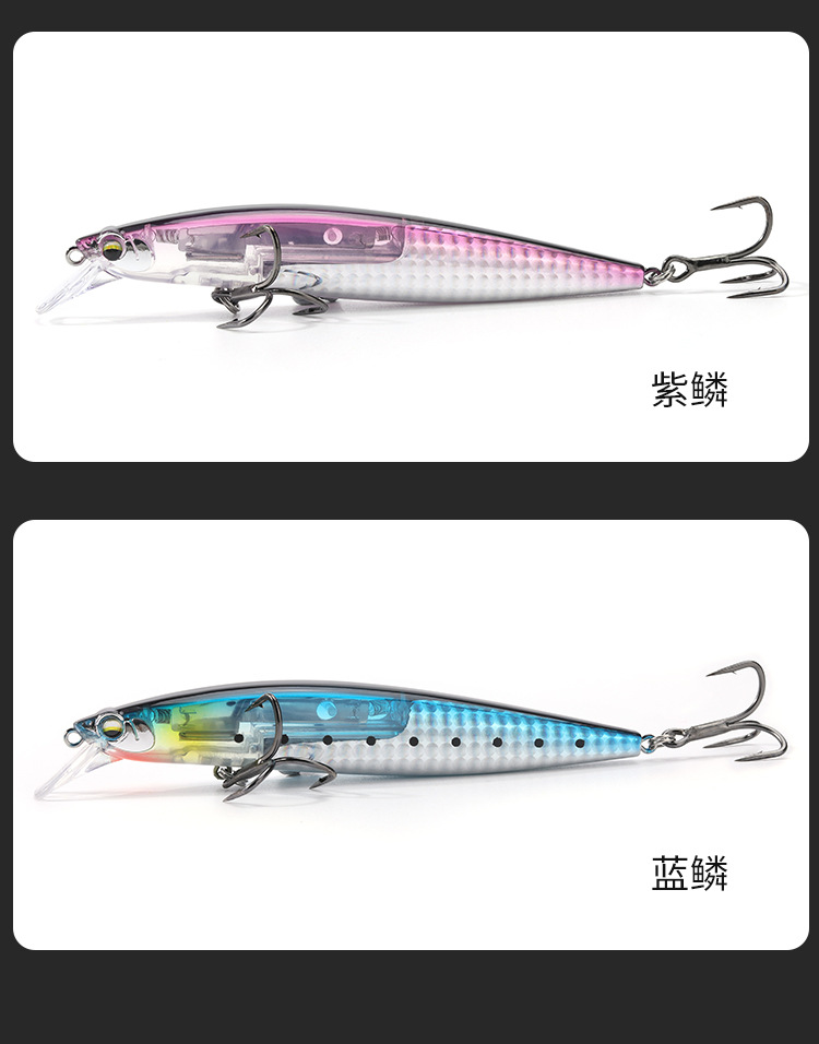 Suspending Minnow Lures Hard Plastic Baits Fresh Water Bass Swimbait Tackle Gear