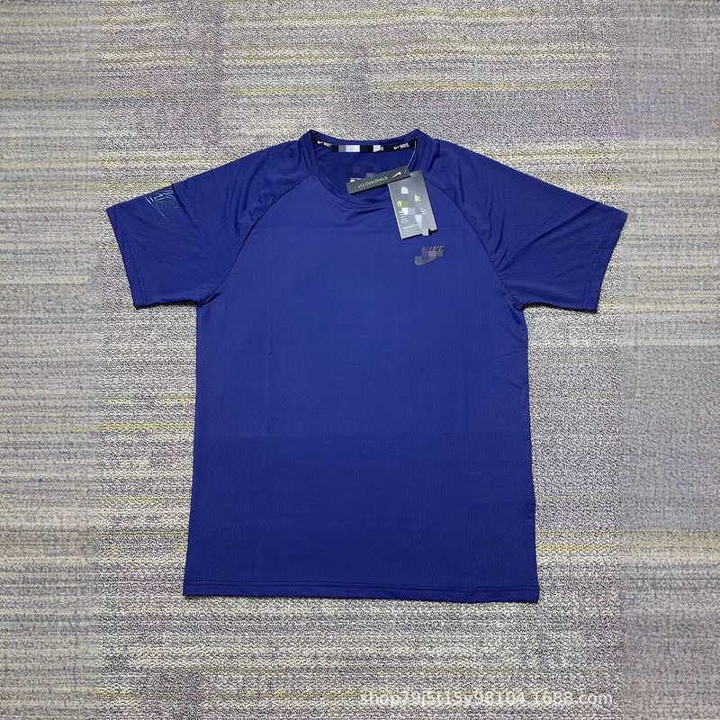 越境貿易アイスシルクTシャツ半袖速乾通気性トップスランニングフィットネスゆったりスポーツメンズセットアイス感|undefined