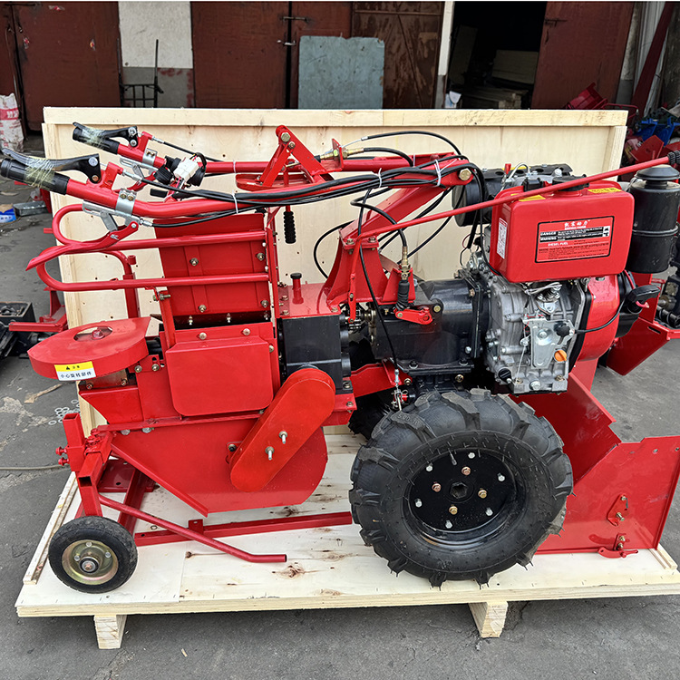 玉米收割机195自走式柴油一体收获机电启动收割机小地块收玉米机