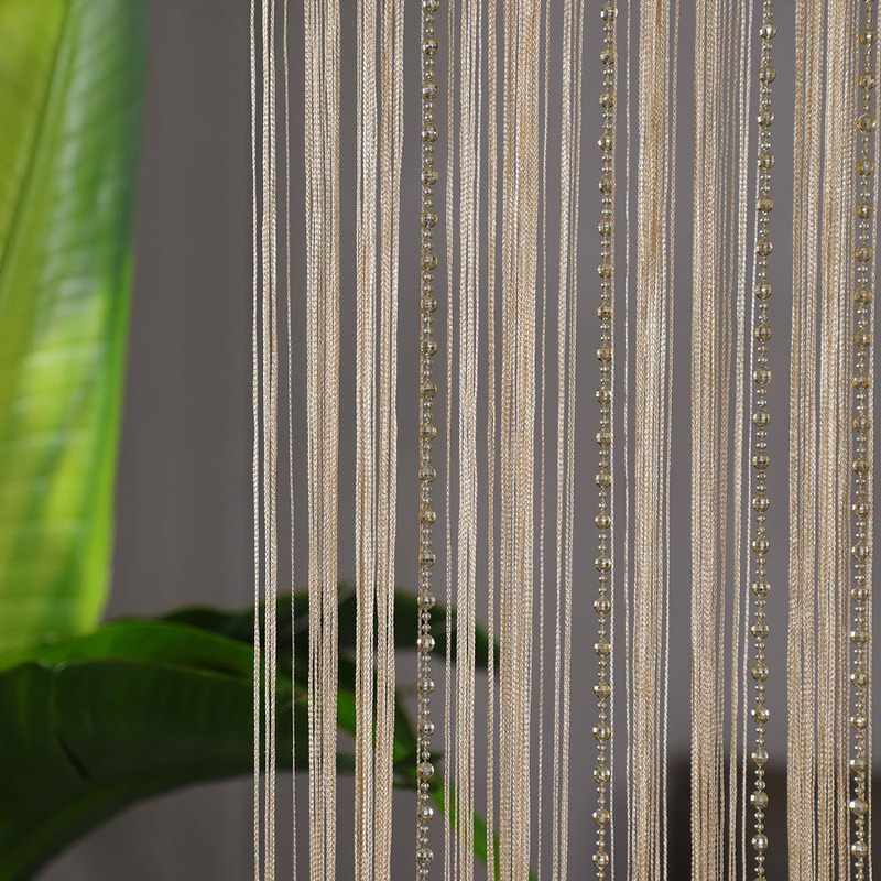 Cross-Border Connecting Earth Bead Curtain Tassel Bedroom Door Curtain Beaded Curtain Partition Curtain Block Curtain Hanging Curtain Thread Curtain 1*2m