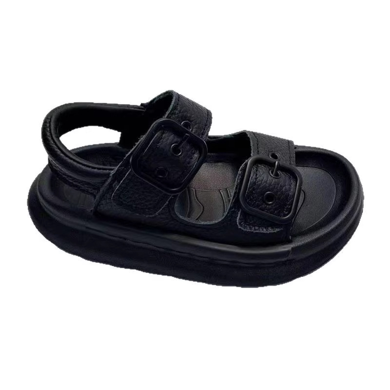 Sandalias deportivas con hebilla de metal para niños 2025 verano nuevo estilo niños zapatos casuales suela suave zapatos de playa con punta abierta para niñas marea image 6