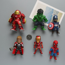 一套3D立體復仇者聯盟超級英雄美隊鋼鐵俠蜘蛛俠雷神冰箱貼磁貼大