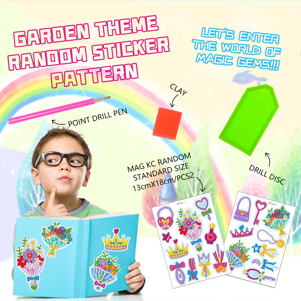 La princesa de dibujos animados más vendida pintura decorativa de diamantes pegatinas gratis pegatinas DIY pegatinas de pared de ladrillo pegatinas hechas a mano para niños pegatinas de diamantes redondos