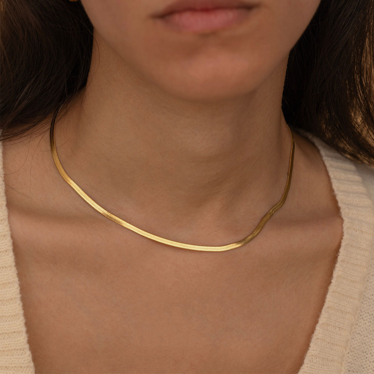 Holiday, Daily Occasion 18K Gold Plated 316 Stainless Steel Geometric Solid Color Basic Simple Style Necklace For Women's