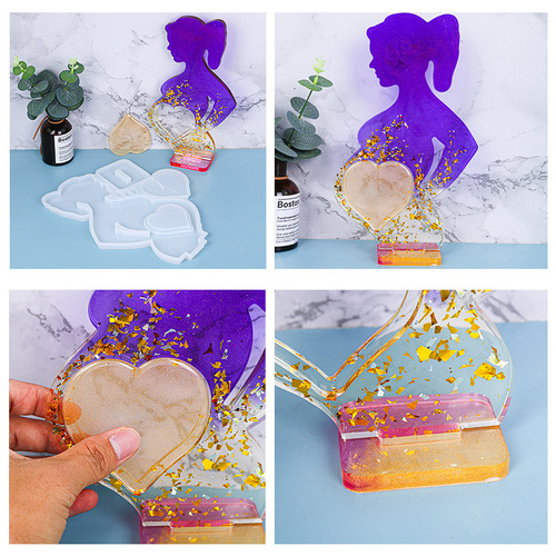 Proudly Adhesive Mold Loving Mother Photo Frame Mold Amazon Hot Selling Candle Handmade Soap