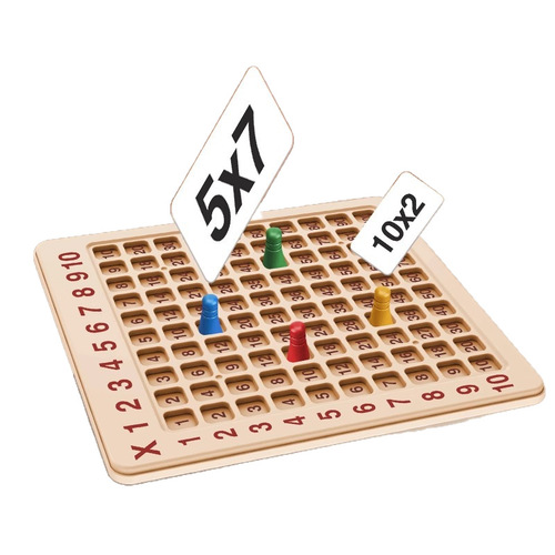 Multiplication Table Practice Game for 2nd Graders: 99 Table Board Game for Young Students to Learn, Memorize Math Facts