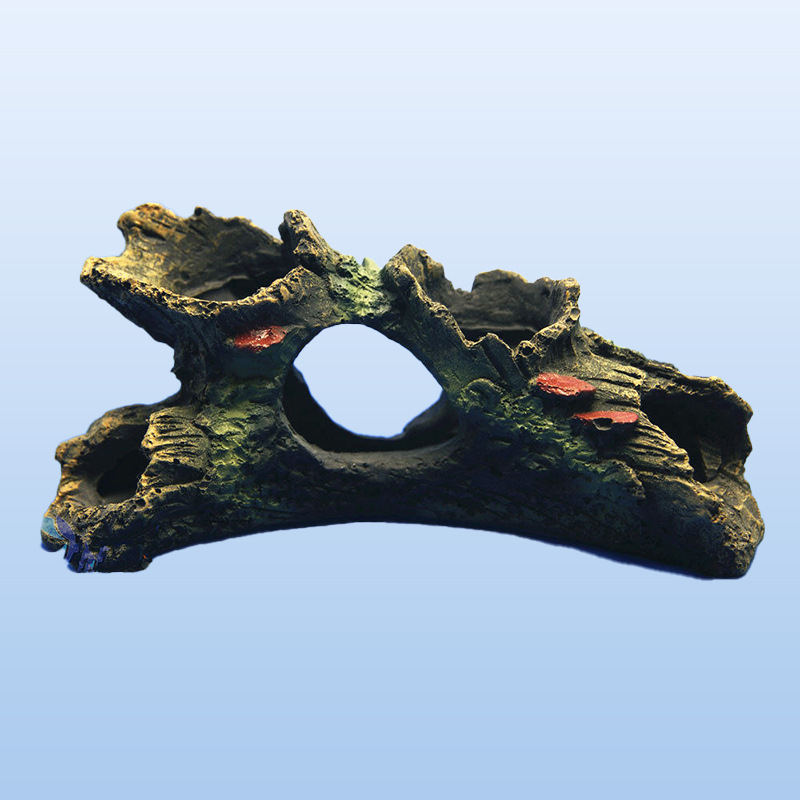 Acuario resina sumergida madera pecera paisaje decoración escape agujero acuario simulación árbol rama árbol agujero escape casa