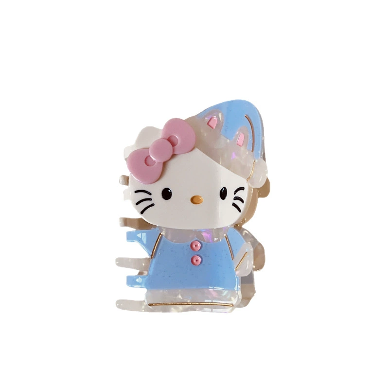 Hello Kitty, Hello Kitty, милая заколка-краб, мультяшная акула, аксессуар для волос, новая коллекция