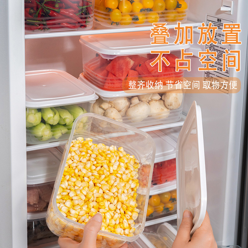 食品保存箱冷凍冷蔵庫冷蔵庫蓋付きプラスチック透明整理箱果物と野菜のコンパートメントボックス|undefined