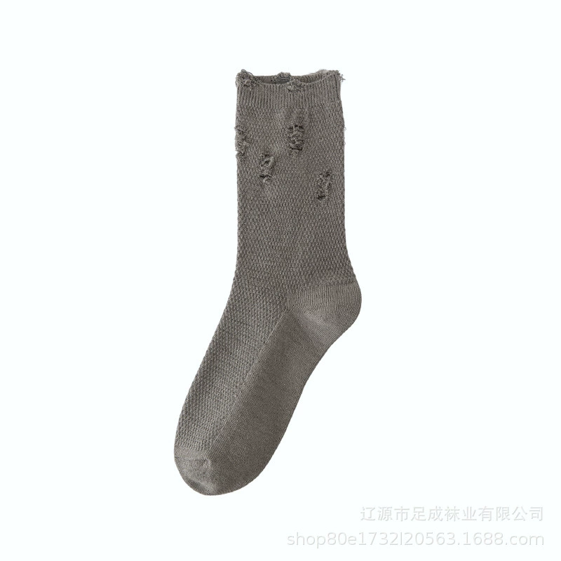 Knee Socks Tide mid-length, thin breathable summer, one size (beige/gray/white/black)