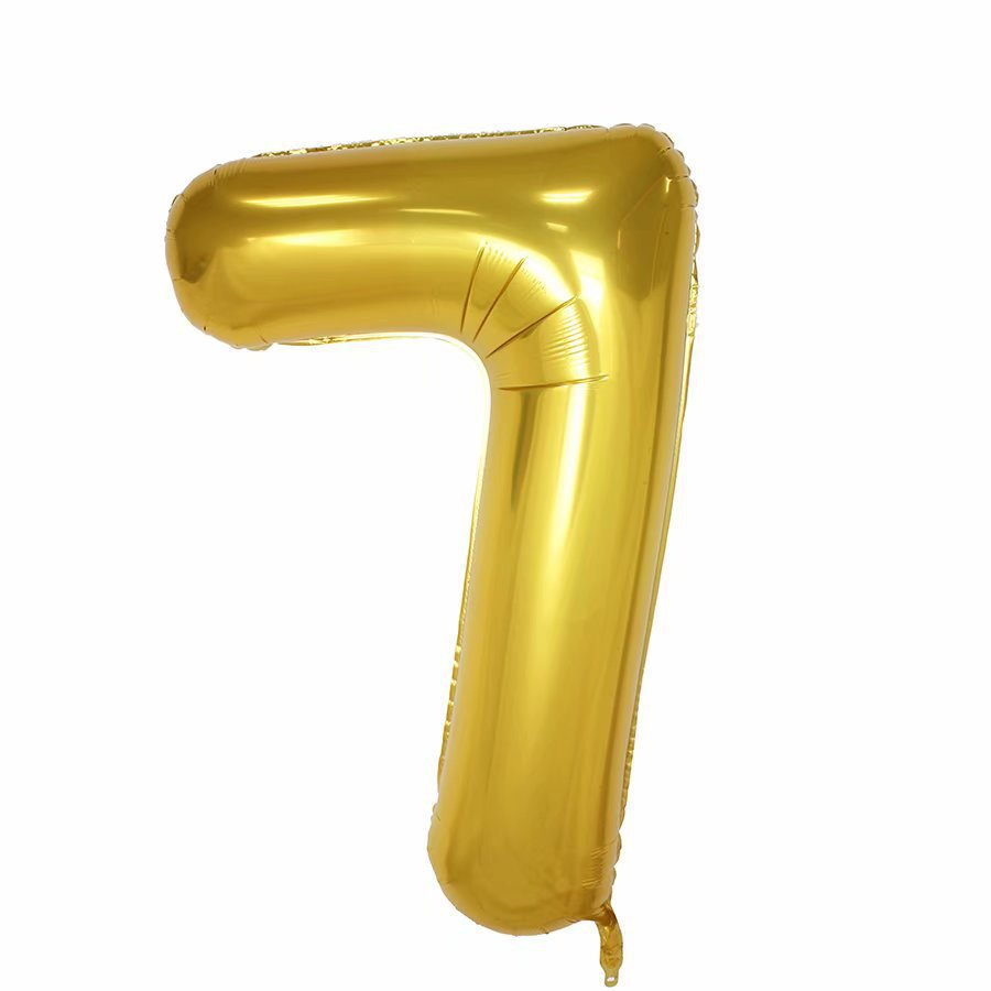 Globos digitales de papel de aluminio para decoraciones de cumpleaños, color dorado, para fiestas infantiles de jardín de infancia, primer cumpleaños y bodas._voghion.com