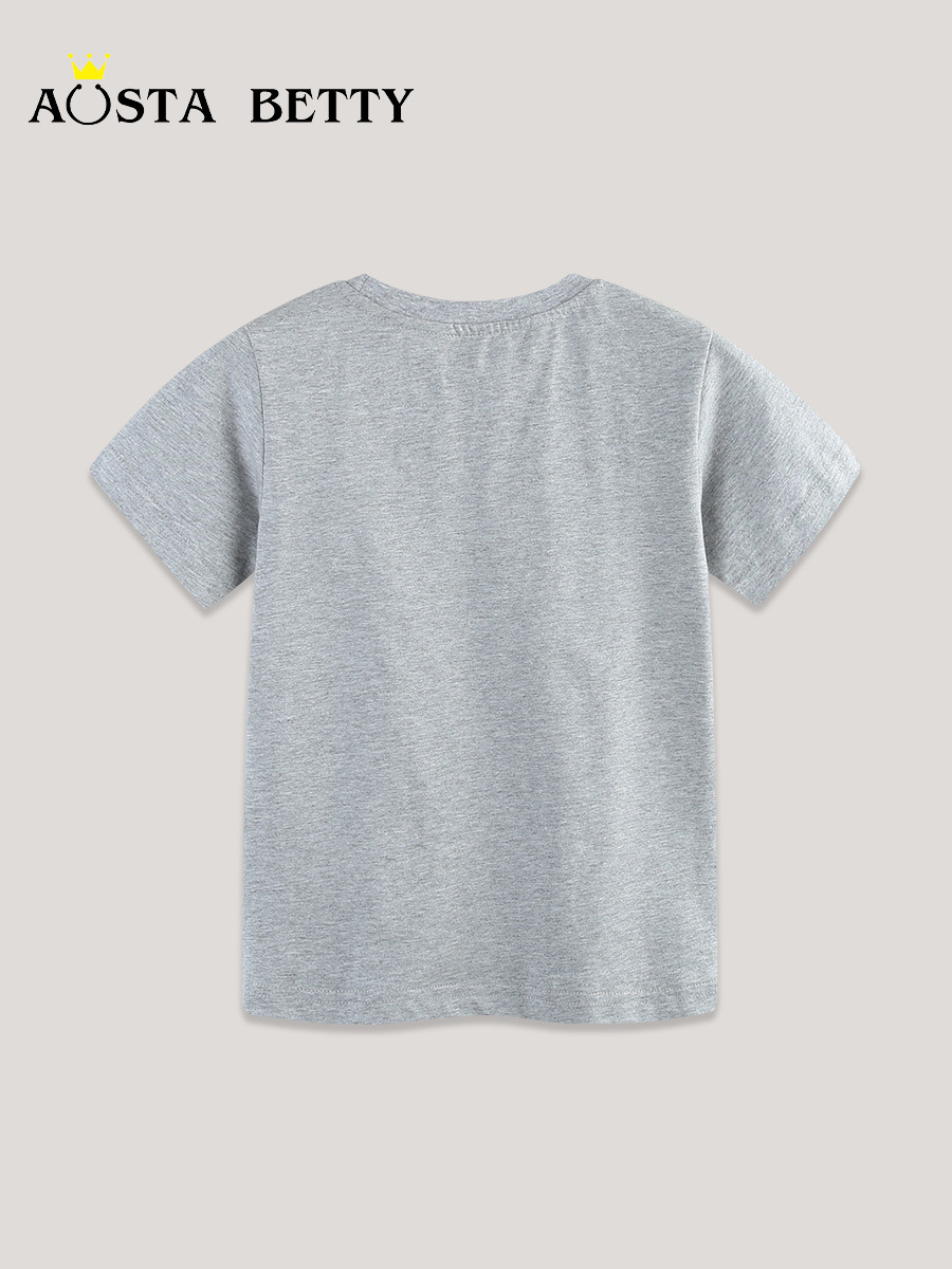 26 verano impresión de automóviles camiseta de niños camiseta de algodón de punto camiseta de cuello redondo para niños