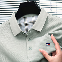 アメリカ正規品 トミー トミー 半袖 Tシャツ ビジネス カジュアル 若中年 無地 半袖 ポロシャツ トレンド