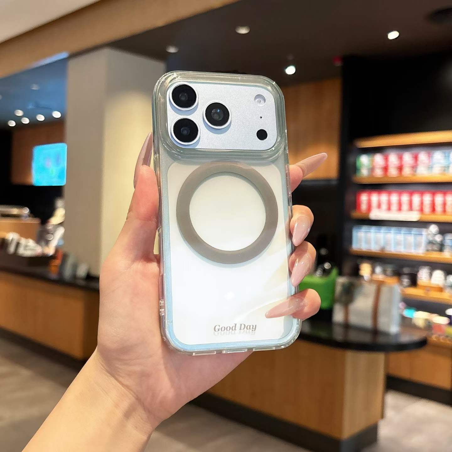 Funda Magnética para iPhone 16 y 17 Pro Max de Acrílico con Protección Anti-caídas