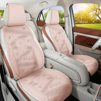 Seat cushion, seat cover, Cute bear-patterned, lightweight, and