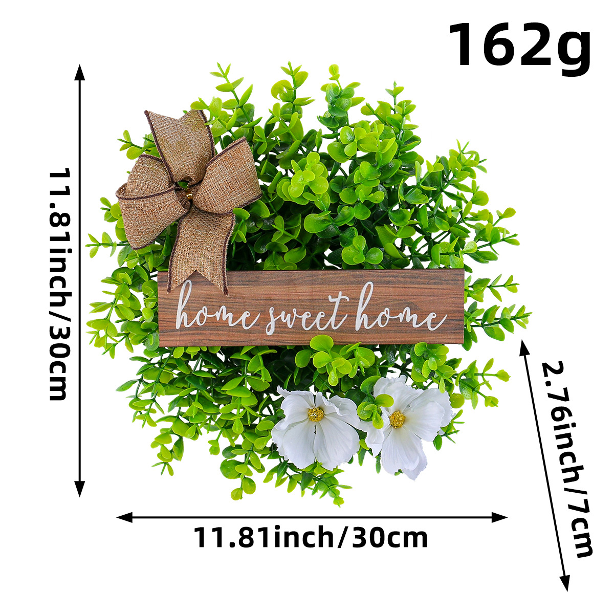 Hong Kong amor transfronterizo nueva decoración frente a la puerta Decoración de la pared de Navidad eucalipto palabra fresca tarjeta Garland puerta colgando al por mayor