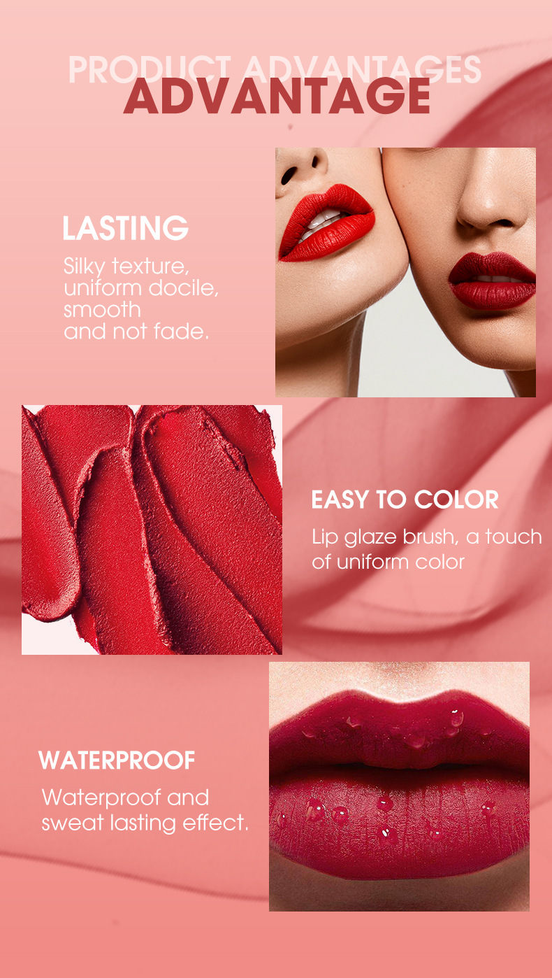 Langmanni Matte 12-color heart-shaped matte lipstick set and velvet Lip gloss set for Amazon undefined