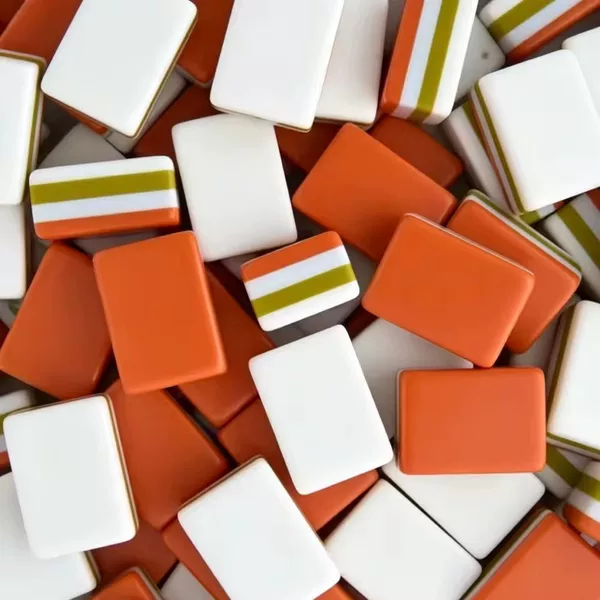 Customized American 4-layer orange acrylic mahjong tiles, 160 pieces, home gift set crystal mahjong tiles