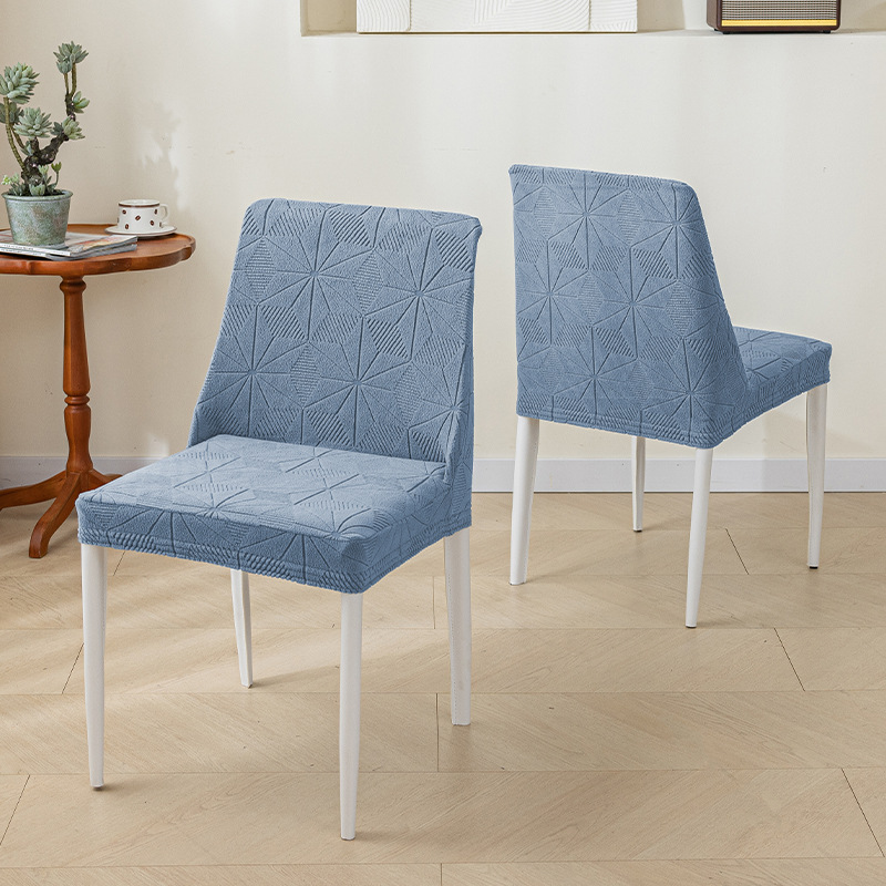 Silla de sillín cubierta de gamuza alta elástica hotel sala de estar comedor silla cubierta todo incluido taburete de cuero cuadrado cubierta protectora a prueba de polvo resistente al desgaste