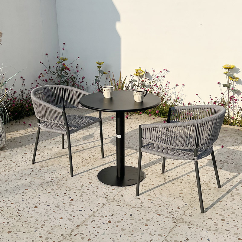 Al Aire Libre mesa de jardín y silla de ocio mesa de té combinación Silla de ratán al aire libre balcón impermeable jardín terraza Villa Casa Ratán