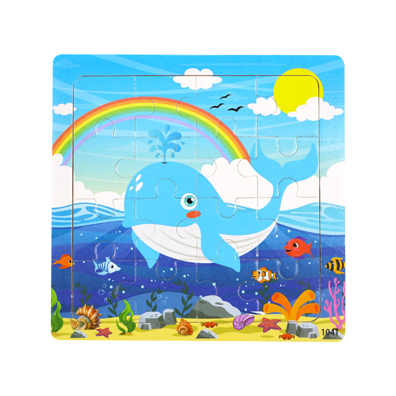 Puzzle plano de madera para niños pensamiento lógico juguetes de entrenamiento de mano movimiento fino