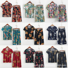 2025夏季中老年休闲套装阿里巴巴批发网1688地摊货源妈妈装两件套