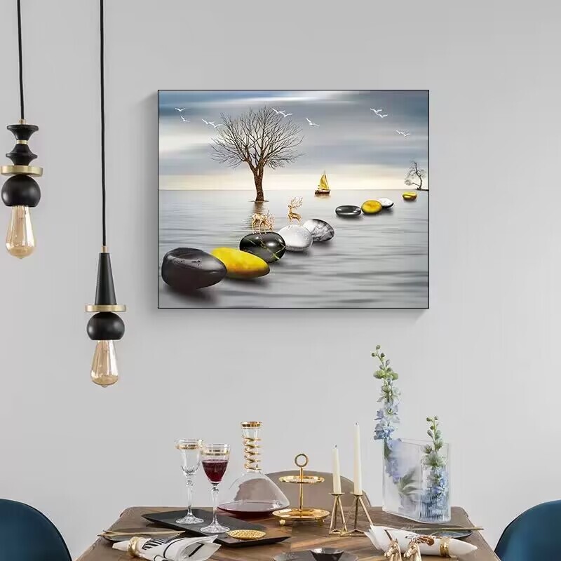 电表箱装饰画现代简约餐厅配电箱挂画遮挡开关盒电闸箱壁画|undefined
