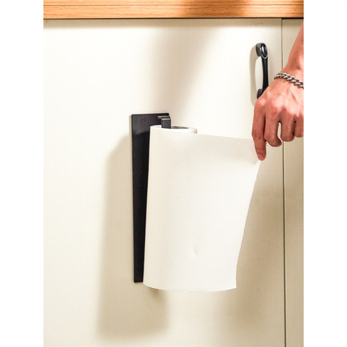 厨房卷纸纸巾挂架冰箱磁吸保鲜膜收纳架子免打孔壁挂式橱柜置物架