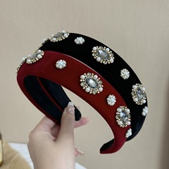 秋冬新款时尚闪钻气质压发发箍女高级感轻奢发卡韩国头箍头饰发饰