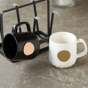 Ceramic Copper Mug Retro Water Cup with Lid Milk Cup Coffee Cup Couple Pair Cup Custom Logo Creative