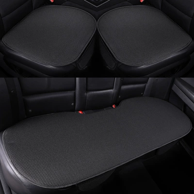 Non-Slip, Breathable, Cooling Cushion, Seat cushion, seat cover - black-ice-silk-thickened-version-front-seat-cushion-one