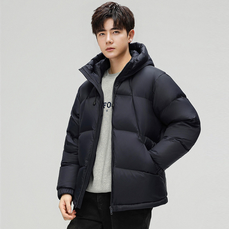 [New National Standard 90% White Duck down - High-End down Jacket] White Duck down Jacket for Men with Hood, High-Quality Men's Coat