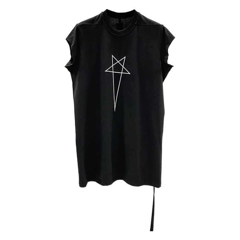 2023 nuevos hombres y mujeres de verano pareja todo partido suelta más tamaño especial en forma de cinco estrellas cinta impresa decorativa Camiseta larga