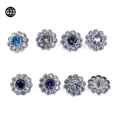 14G Cross-border Best-selling ASTM F136 Titanium European and American Quality Sunflower Anchor Stud Earring Factory Direct