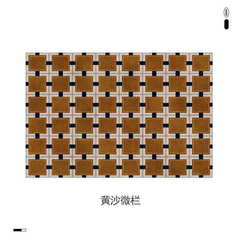 レトロなフレンチスタイルのリビングルームカーペット、アンティークスタイル、新しいスタイル、軽い高級感、ハイエンドのソファコーヒーテーブル、洗濯不要、拭き取り可能な厚みのあるフロアマット|undefined