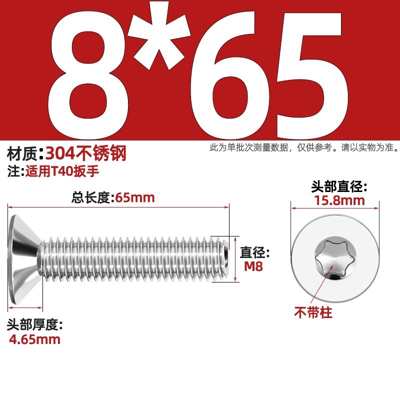 304ステンレス内梅沈頭ねじGB2673盗難防止平頭ボルトm 3m 4m 5m 6m 8柱なし|undefined