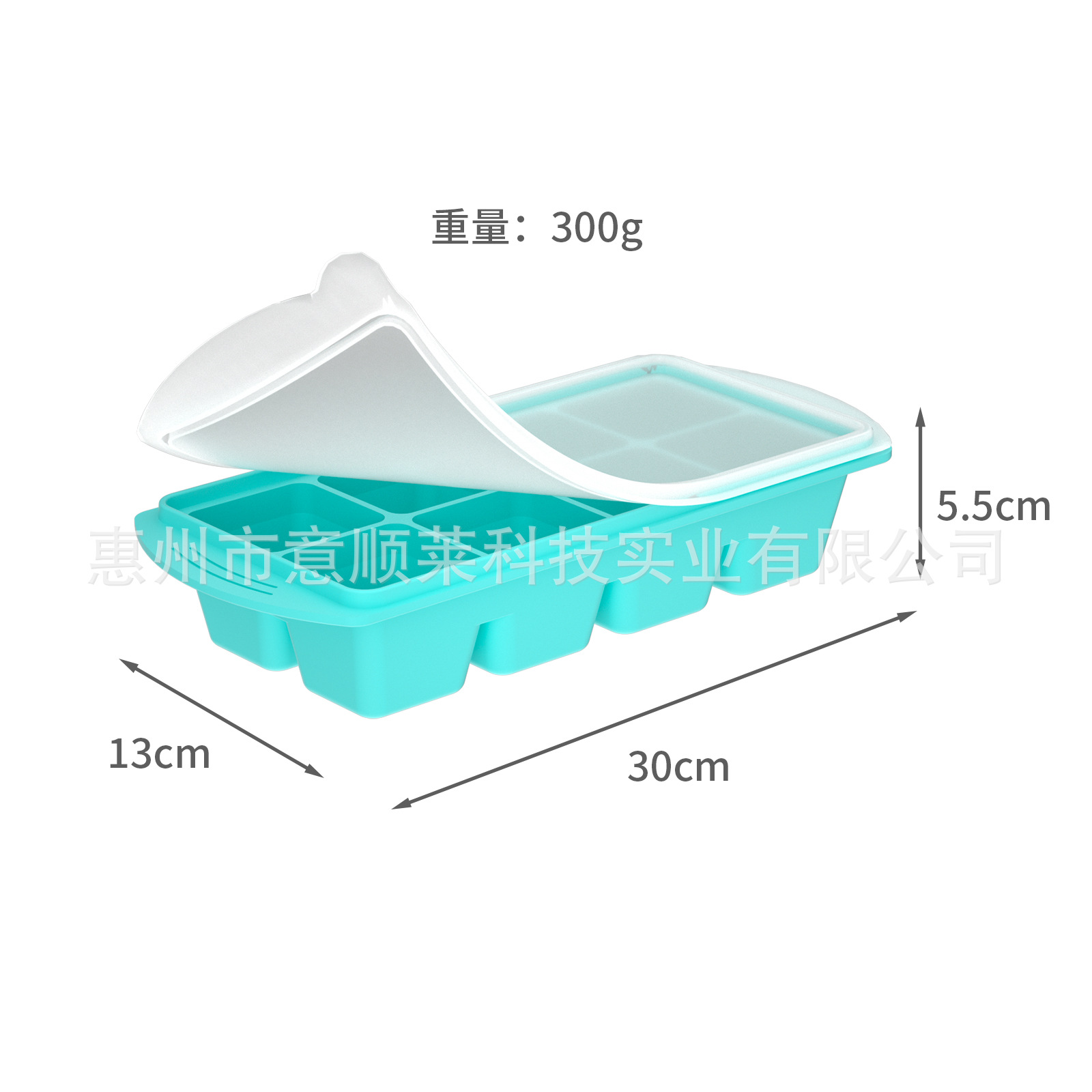 Food grade silicone large ice molds ice cube molds with lid commercial whiskey ice tray soup freezing tray.