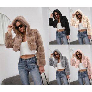 European and American Cross-Border New Faux Fur Coat Jacket Fashion Manufacturer Wholesale Haining European and American Style