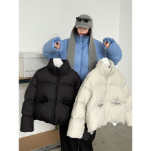 NS 韩版立领保暖泡芙羽绒服女2025冬新90白鸭绒加厚面包服外套Y78