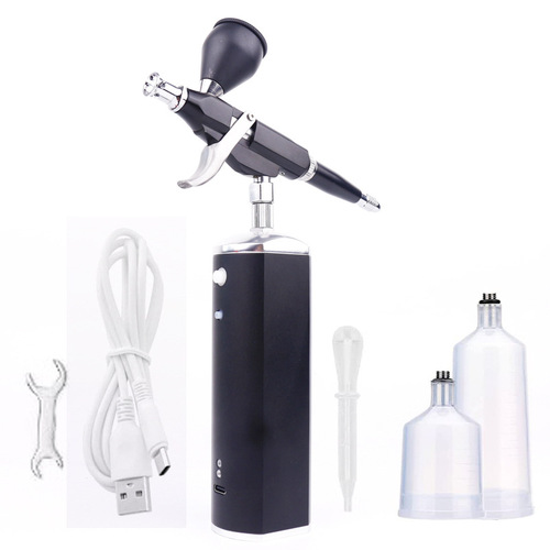 Adjustable 30PSI airbrush air compressor set TYPEC charging double-action self-stop-start model painting airbrush air pump