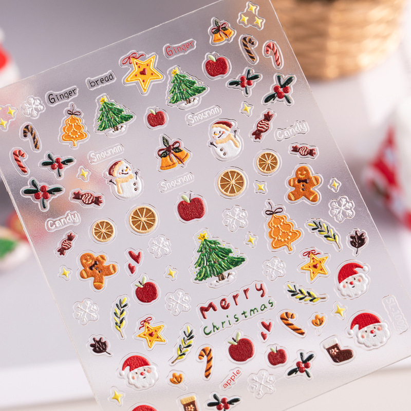 Winter Christmas Tree Nail Stickers 5D Embossed Stereo Christmas Decorations Nail Art Stickers Jewelry Sl Style Winter Christmas Tree Nail Stickers 5D Embossed Stereo Christmas Decorations Nail Art Stickers Jewelry Sl Style