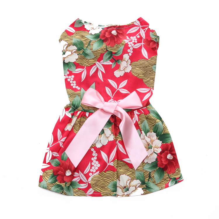 Vestido estilo princesa para mascotas, dulce y elegante, con lazo, para gatos y perros, ideal para salidas con tu perro._voghion.com