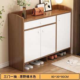 门口收纳鞋柜家居入户家用玄关柜轻奢ins风收纳储物柜大容量 鞋架