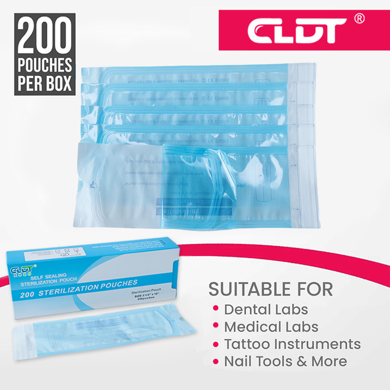 灭菌袋牙科医疗纹身美甲器械自封灭菌袋高温高压消毒灭菌200片/盒