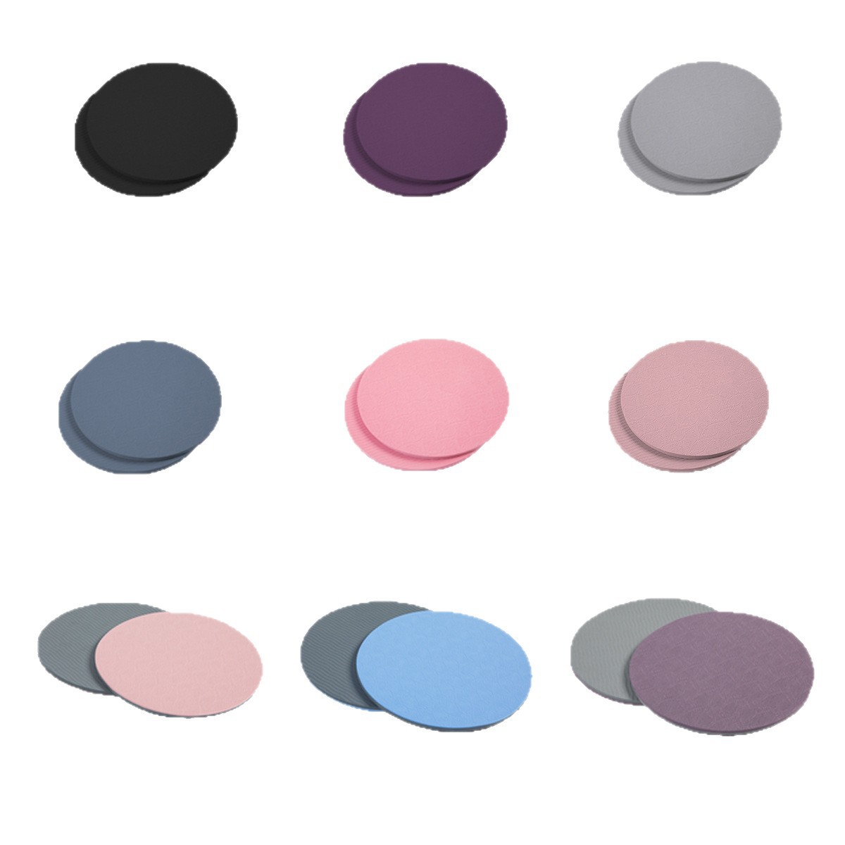 almohadilla de rodilla de soporte plano TPE almohadilla de rodilla de codo almohadilla de equilibrio almohadilla de 2 piezas almohadilla de fitness abdominal almohadilla de rueda de yoga circular