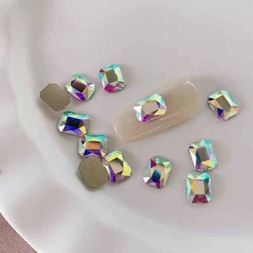 6x8mm 길이의 팔각형 AB 색상