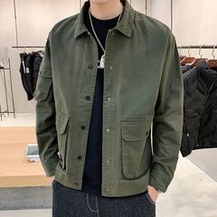メンズカジュアル服春秋コート男性秋韓国版トレンドカーゴジャケット男性新しい紳士服 Zhi Zhe
