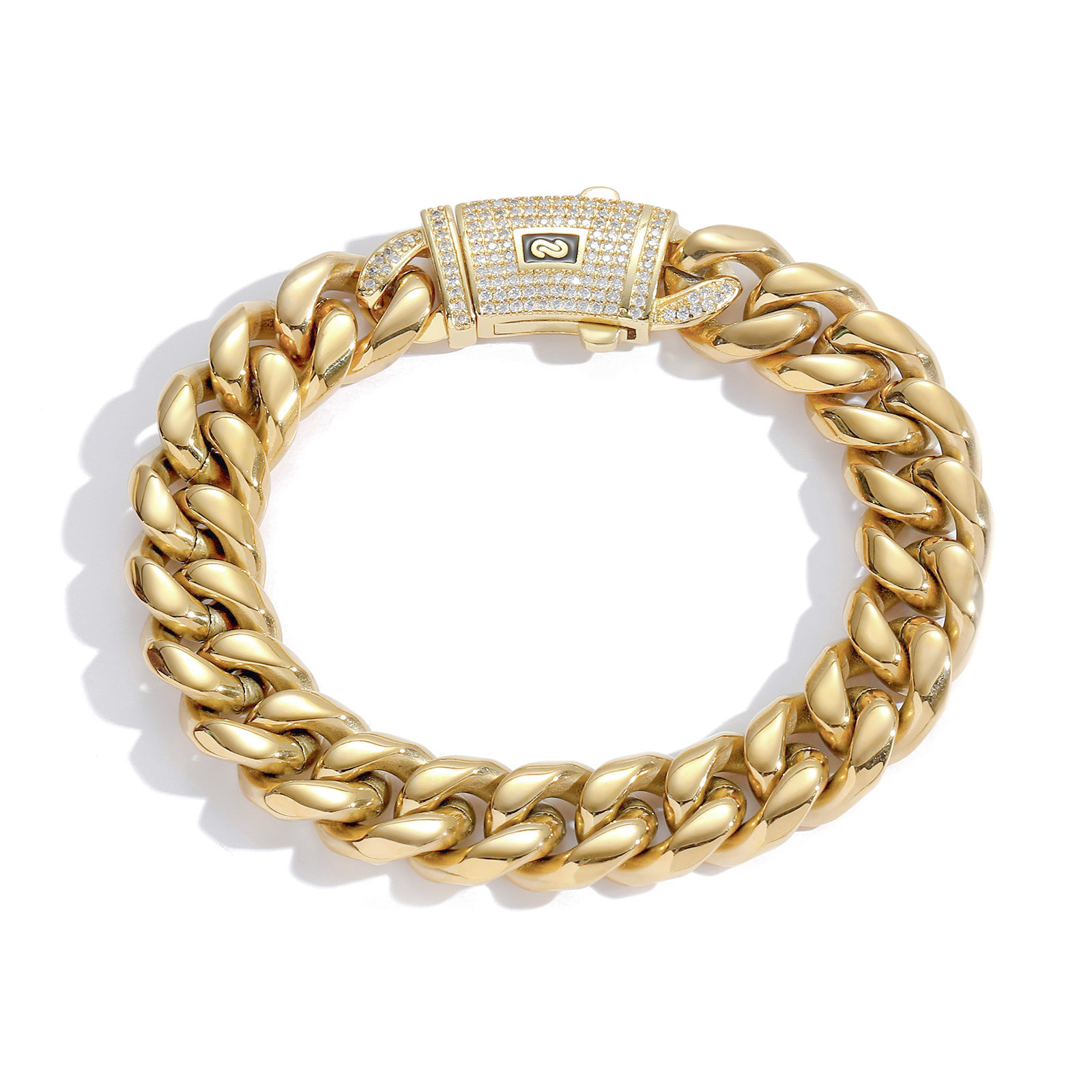 Acero Inoxidable 304 Cobre Chapado En Oro De 14 Quilates. Casual Estilo Simple Enchapado Embutido Geométrico Circón Pulsera Collar display picture 12